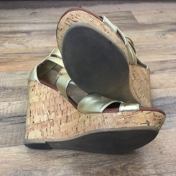 Dolce Vita Gold/Cork Wedges 7 1/2 - Picture 7 of 7